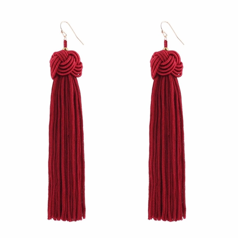Tassel Long Earrings - Picture 4 of 8